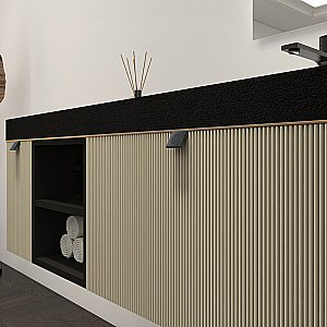 Тумба с раковиной Black & White Gravity AV706.1200 матовое золото для ванной в интернет-магазине Sanbest