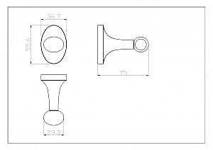 Крючок CeramaLux Bell 53501 хром купить в интернет-магазине сантехники Sanbest