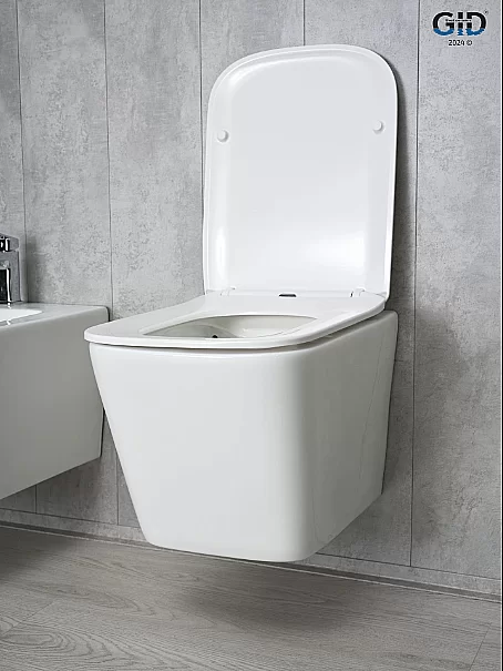 Унитаз подвесной Gid Tr2143 белый, безободковый, с крышкой микролифт купить в интернет-магазине Sanbest