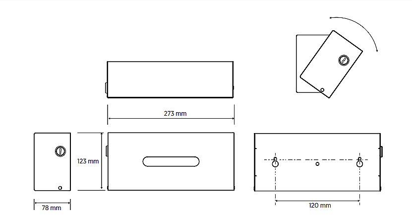 Салфетница Bemeta Hotel 101003025 нержавеющая сталь матовая купить в интернет-магазине сантехники Sanbest