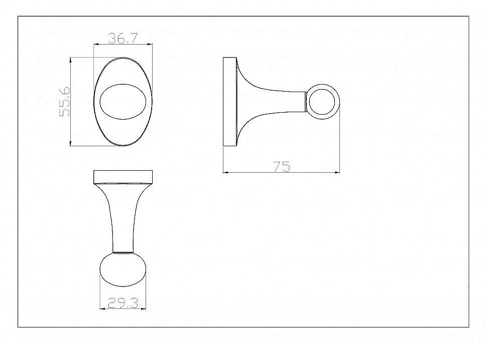 Крючок CeramaLux Bell 53501 хром купить в интернет-магазине сантехники Sanbest