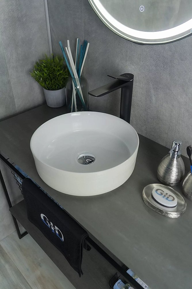 Раковина накладная Gid 36 D1357h028 53329 кремовая, белая купить в интернет-магазине Sanbest