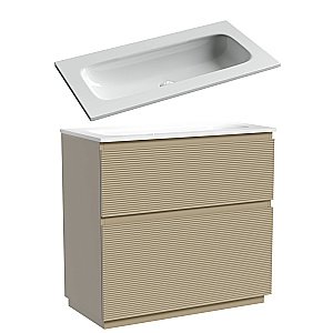 Тумба с раковиной Sancos FOLK Floor FL90FCP/CN7019Wx 90 Капучино для ванной в интернет-магазине Sanbest