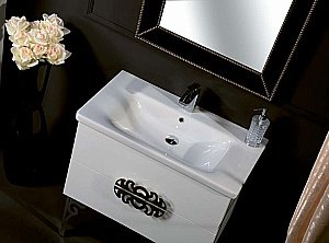 Тумба с раковиной Armadi Art Neoart 80 под моноблок керамика белая для ванной в интернет-магазине Sanbest