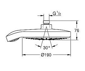 Верхний душ Grohe Power&Soul Cosmopolitan 27764LS0 купить в интернет-магазине сантехники Sanbest