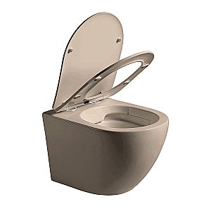 Унитаз Vincea Globo VT1-14SMC безободковый, с крышкой микролифт, капучино матовый купить в интернет-магазине Sanbest