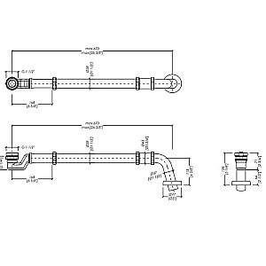 Сифон для ванны Devon&Devon с удлинителем и патрубоком выпуска в пол купить в интернет-магазине сантехники Sanbest