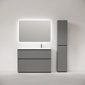 Тумба с раковиной Sancos Folk Floor FL120FLES/FL120FRES Ergraut soft для ванной в интернет-магазине Sanbest