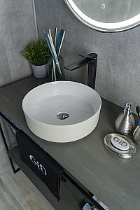 Раковина накладная Gid 36 D1357h028 53329 кремовая, белая купить в интернет-магазине Sanbest