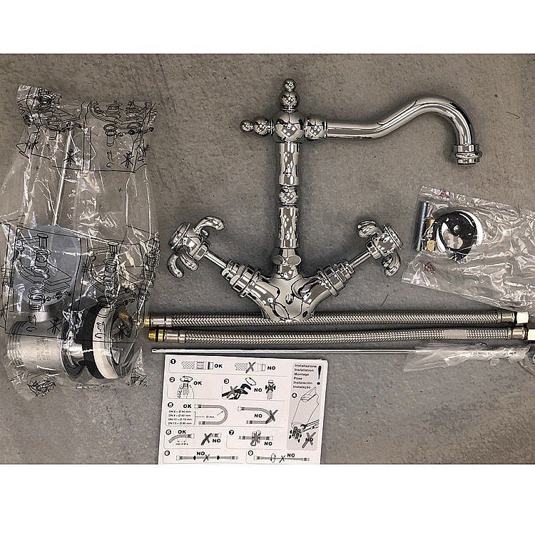 Смеситель для раковины PAINI Ornellaia 87CR250B хром купить в интернет-магазине сантехники Sanbest