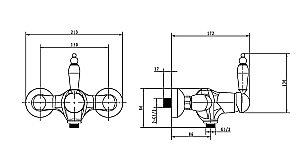 Смеситель для душа Boheme Tradizionale Chromo 264 купить в интернет-магазине сантехники Sanbest