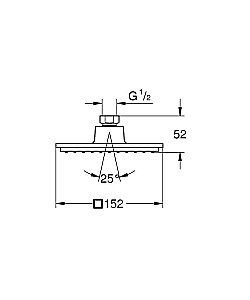 Верхний душ GROHE Euphoria Cube 27705 000 купить в интернет-магазине сантехники Sanbest