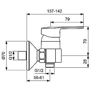 Смеситель для душа Vidima Logik BA278AA купить в интернет-магазине сантехники Sanbest