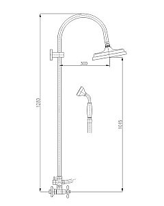Душевая система Rav-Slezak MORAVA RETRO MK581.5/3Z золото купить в интернет-магазине сантехники Sanbest