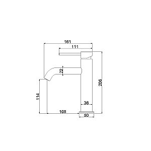 Смеситель для раковины Vincea City VBF-2C1BN сатин купить в интернет-магазине сантехники Sanbest