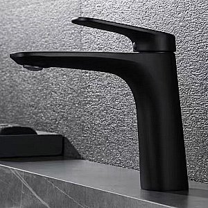 Смеситель для раковины Black&White Universe UK8701B черная матовая купить в интернет-магазине сантехники Sanbest