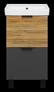 Тумба с раковиной Misty Форест - 50 Э-Фор-07050-0219-2Я светлое дерево/серый для ванной в интернет-магазине Sanbest