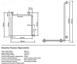 Пoручeнь Bemeta Help program 58 хром купить в интернет-магазине сантехники Sanbest