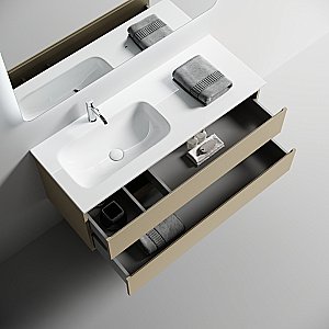 Тумба с раковиной Sancos Folk FL120LCP/FL120RCP Капучино для ванной в интернет-магазине Sanbest