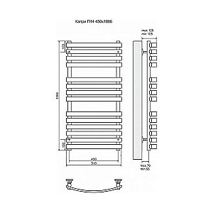 Полотенцесушитель электрический Terminus Капри П18 500x1326 левый/правый купить в интернет-магазине сантехники Sanbest