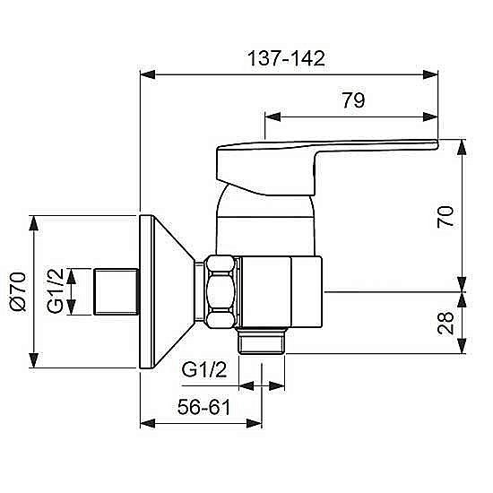 Смеситель для душа Vidima Logik BA278AA купить в интернет-магазине сантехники Sanbest