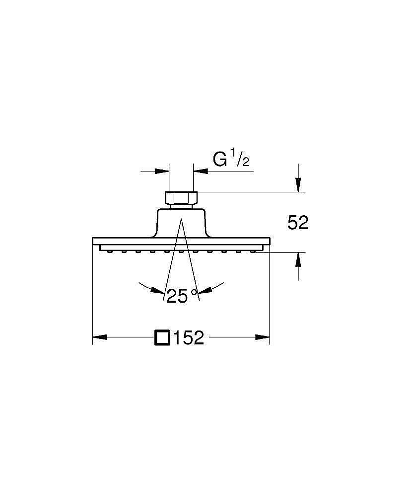Верхний душ GROHE Euphoria Cube 27705 000 купить в интернет-магазине сантехники Sanbest