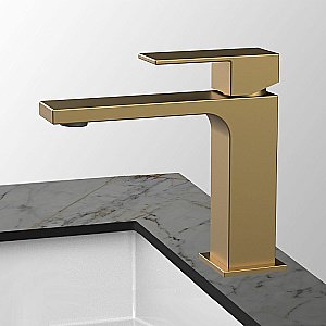 Смеситель для раковины Vincea Rondo VBF-1C01BG брашированное золото купить в интернет-магазине сантехники Sanbest