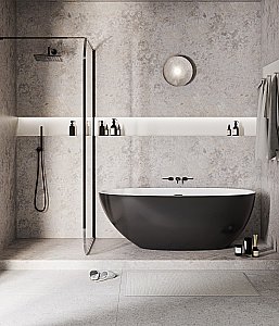 Ванна акриловая Grossman Fly GR-1104MB 170x75 белая, черная матовая купить в интернет-магазине Sanbest