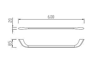Полотенцедержатель ABBER Nord AA1552SP сатин купить в интернет-магазине сантехники Sanbest