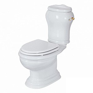 Унитаз Migliore Milady 20846 выпуск в пол белый/ручка золото купить в интернет-магазине Sanbest