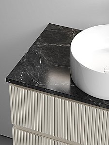 Тумба с раковиной Sancos SNOB T 80 со столешницей, бежевая матовая для ванной в интернет-магазине Sanbest