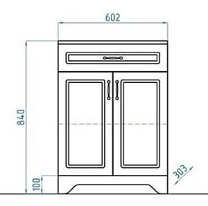 Тумба с раковиной Style Line Олеандр-2 65 2 дверки для ванной в интернет-магазине Sanbest