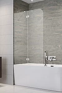Шторка для ванны Radaway Torrenta PND II 120 стекло прозрачное/профиль хром купить в интернет-магазине Sanbest