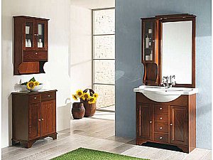 Тумба с раковиной Eban Eleonora 82 орех для ванной в интернет-магазине Sanbest