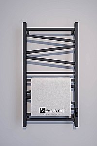 Полотенцесушитель электрический Veconi Barro-C B10050B-C черный купить в интернет-магазине сантехники Sanbest