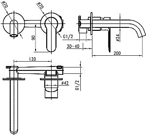 Смеситель для раковины Aquanet Passion 336186 хром купить в интернет-магазине сантехники Sanbest
