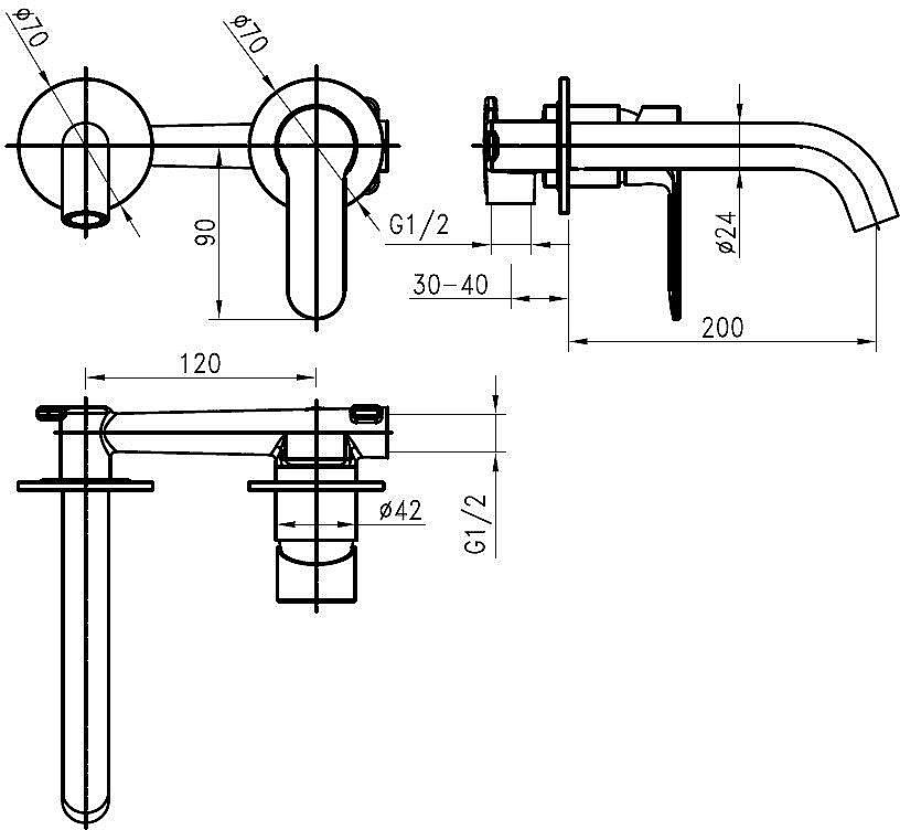 Смеситель для раковины Aquanet Passion 336186 хром купить в интернет-магазине сантехники Sanbest