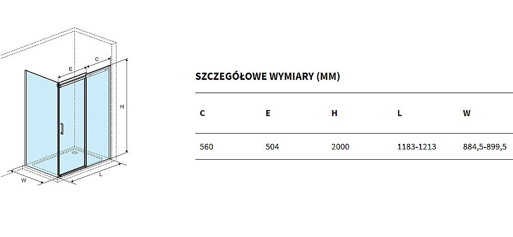 Душевой уголок Excellent Rols 120х90 стекло прозрачное/профиль хром купить в интернет-магазине Sanbest