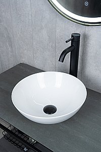 Раковина накладная Gid 9081W белая купить в интернет-магазине Sanbest
