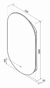 Зеркало Misty Титавин 60 ТИТ-02-60/100-14 в ванную от интернет-магазине сантехники Sanbest