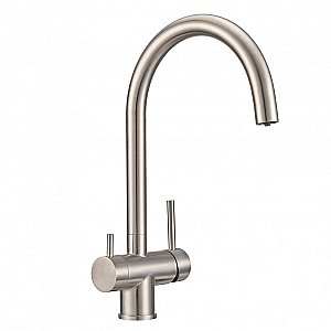 Смеситель для кухни Milacio Ultra MCU.554.SS нержавеющая сталь купить в интернет-магазине сантехники Sanbest