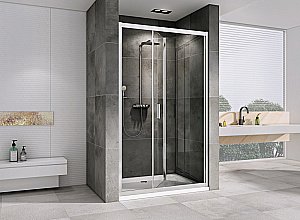 Душевая дверь ABBER Sonnenstrand 110 AG07110 стекло прозрачное/профиль хром купить в интернет-магазине Sanbest