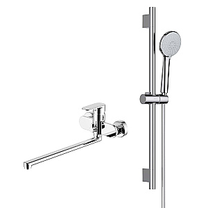 Cмеситель для ванны Aquatek НИКА Set 2 в 1 (AQ1842CR+AQ2017CR) хром купить в интернет-магазине сантехники Sanbest