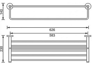 Полотенцедержатель с полкой Aquanet 4562MB купить в интернет-магазине сантехники Sanbest