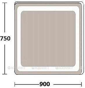 Зеркало LED De Aqua СМАРТ 196162 90x75 в ванную от интернет-магазине сантехники Sanbest