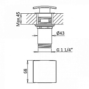Донный клапан Cezares ARTICOLI VARI CZR-B-SCQ-BIO белый купить в интернет-магазине сантехники Sanbest