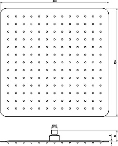 Верхний душ Ravak 982.02 X07P666 хром купить в интернет-магазине сантехники Sanbest