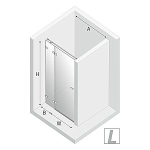 Душевая дверь NEW TRENDY AVEXA BLACK 130 стекло прозрачное/профиль черный купить в интернет-магазине Sanbest