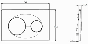 Кнопка для инсталляции Azario AZ-8200-0011 хром купить в интернет-магазине сантехники Sanbest