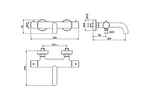 Смеситель для ванны Aquatek Европа AQ1343MB черный матовый купить в интернет-магазине сантехники Sanbest